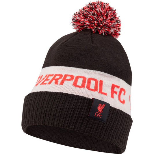 Nike Liverpool Fc Pom Beanie Hats Black/Laser Crimson  - Third Coast Soccer