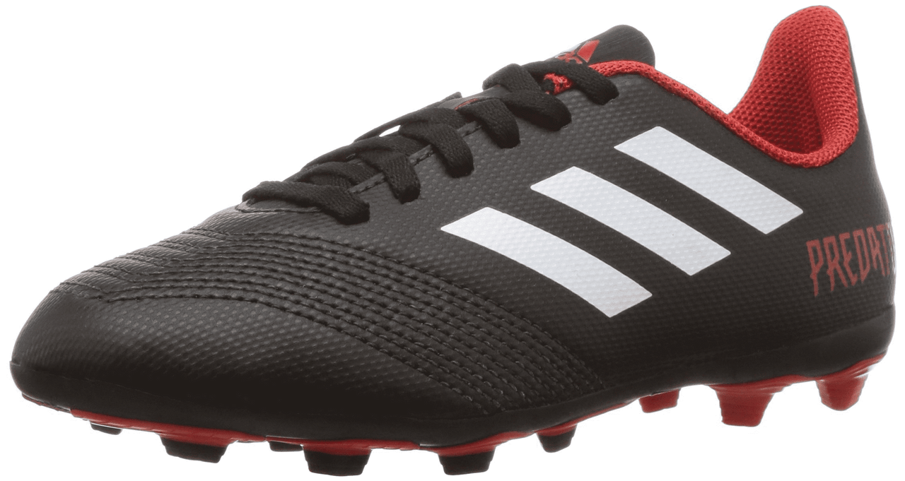 adidas Junior Predator 18.4 FxG - Black/White/Red Youth Firm Ground Youth 1 Black/White/Red - Third Coast Soccer