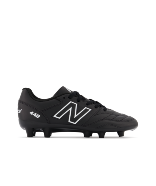 New Balance 442 V2 Academy Junior FG - Black/White - WIDE Youth Footwear - Third Coast Soccer