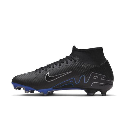Nike Zoom Mercurial Superfly 9 Academy FG - Black/Chrome/Hyper Royal Men's Footwear Closeout - Third Coast Soccer
