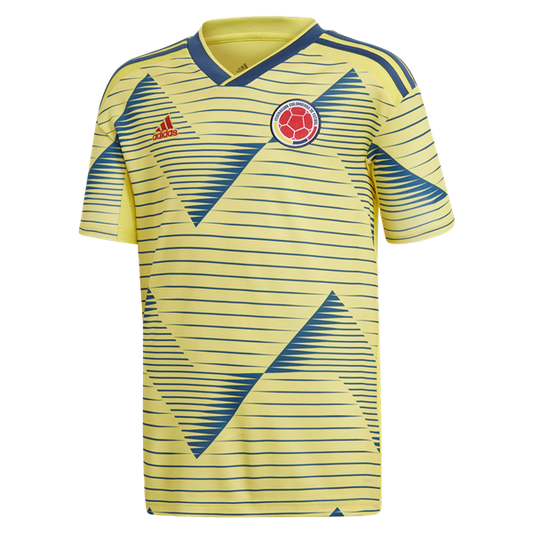 adidas Youth Colombia Home Jersey 2019 International Replica Closeout Youth Small Light Yellow/Night Marine - Third Coast Soccer