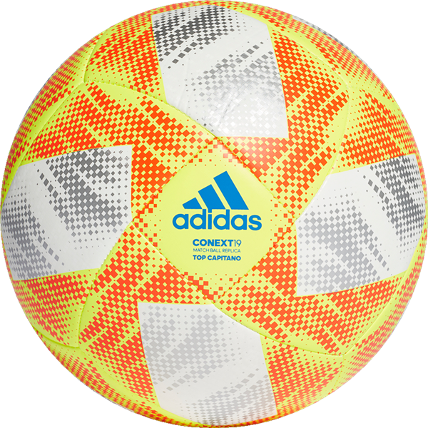 adidas Conext19 Top Capitano Ball - White/Solar Yellow/Solar Red Balls Size 5 White/Solar Yellow/Solar Red - Third Coast Soccer