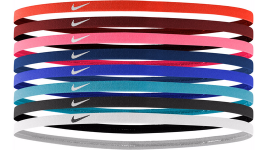 Nike Skinny Hairbands 8-Pack - Assorted General Accessories Lt Crimson/Dk Cayenne/Bt Melon  - Third Coast Soccer
