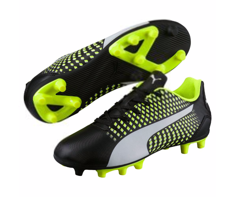 Puma Junior Adreno Iii Fg - Black/White/Safety Yellow Youth Firm Ground Black/White/Safety Yellow Youth 11 - Third Coast Soccer