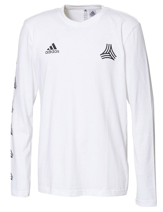 adidas Tango Graphic Long-Sleeve Tee - White/Black T-Shirts Mens Small White/Black - Third Coast Soccer