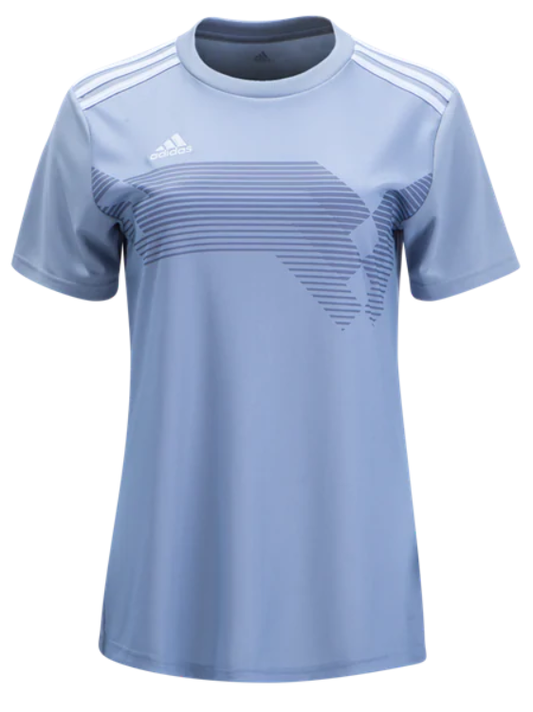 adidas Women's Campeon 19 Jersey - Light Grey/White apparel closeout - Third Coast Soccer