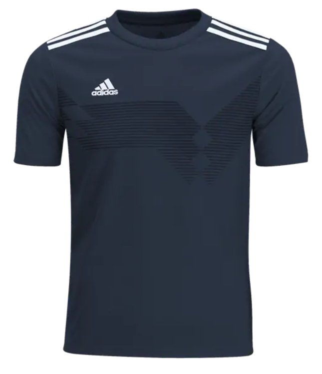 adidas Youth Campeon 19 Jersey - Dark Blue/White Jerseys Youth Extra Small Dark Blue/White - Third Coast Soccer