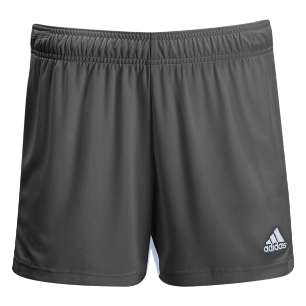 adidas Women's Tastigo 19 Short - Dark Grey Heather/White Shorts Womens Extra Small Dark Grey Heather/White - Third Coast Soccer