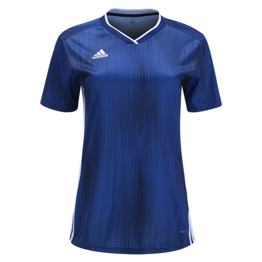 adidas Women's Tiro 19 Jersey - Bold Blue/White Jerseys Womens Extra Small Bold Blue/White - Third Coast Soccer