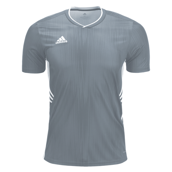 adidas Tiro 19 Jersey - Light Grey/White Jerseys Light Grey/White Mens Small - Third Coast Soccer
