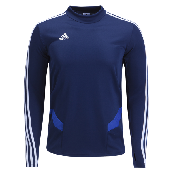 adidas Tiro 19 Training Top - Dark Blue/Bold Blue/White Training Wear Mens Small Dark Blue/Bold Blue/White - Third Coast Soccer