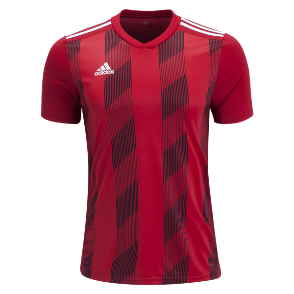 adidas Youth Striped 19 Jersey - Power Red/White Jerseys Youth Extra Small Power Red/White - Third Coast Soccer