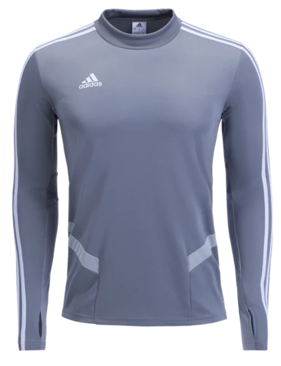 adidas Tiro 19 Training Top - Grey/White Training Wear Mens Small Grey/White - Third Coast Soccer