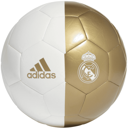 adidas Real Madrid Capitano Ball Balls Size 5 White/Dark Football Gold - Third Coast Soccer