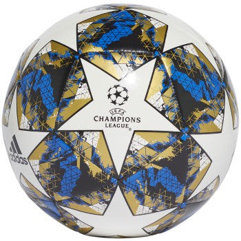 adidas Finale 19 Capitano Ball - White/Blue/Black/Gold Metallic Balls White/Blue/Black/Gold Size 5 - Third Coast Soccer