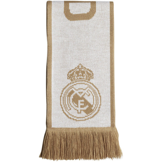 adidas Real Madrid Scarf Scarves White/Dark Gold  - Third Coast Soccer