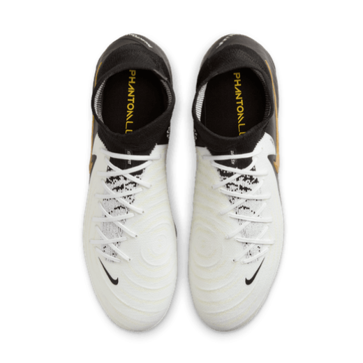 Nike Phantom Luna II Pro FG - White/Black/Gold Mens Footwear   - Third Coast Soccer