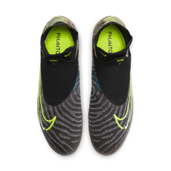 Nike Gripknit Phantom GX Elite Dynamic Fit Fusion FG - Black/White/Volt Blue Men's Footwear Closeout   - Third Coast Soccer