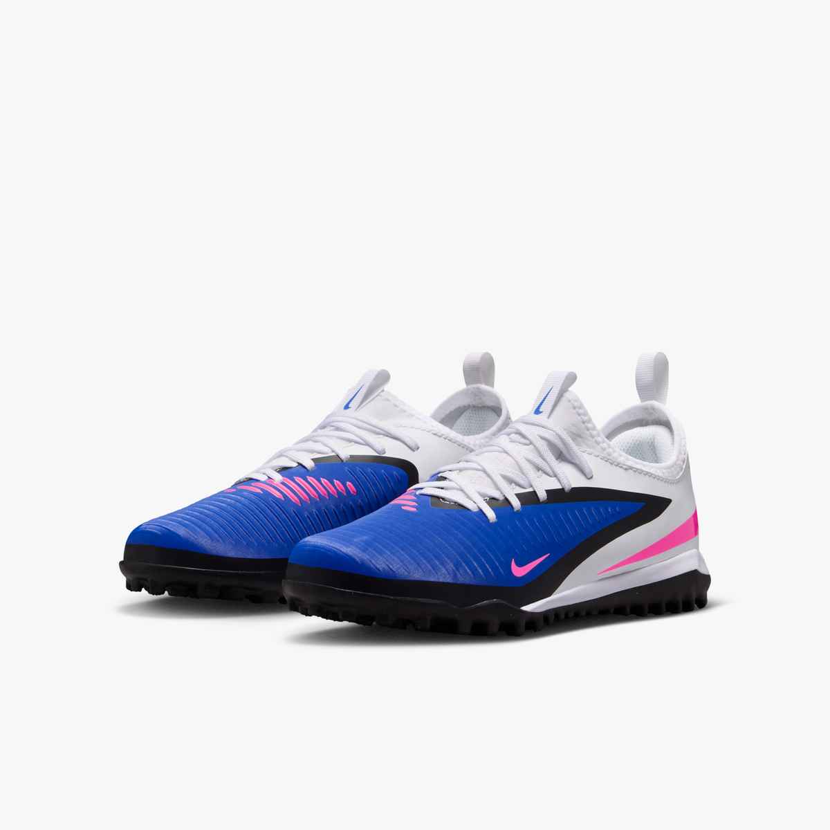 Nike Jr. Phantom 6 Low Academy - Racer Blue/Pink Blast/White Youth Footwear Blue Youth 1 - Third Coast Soccer