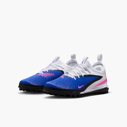Nike Jr. Phantom 6 Low Academy - Racer Blue/Pink Blast/White Youth Footwear Blue Youth 1 - Third Coast Soccer