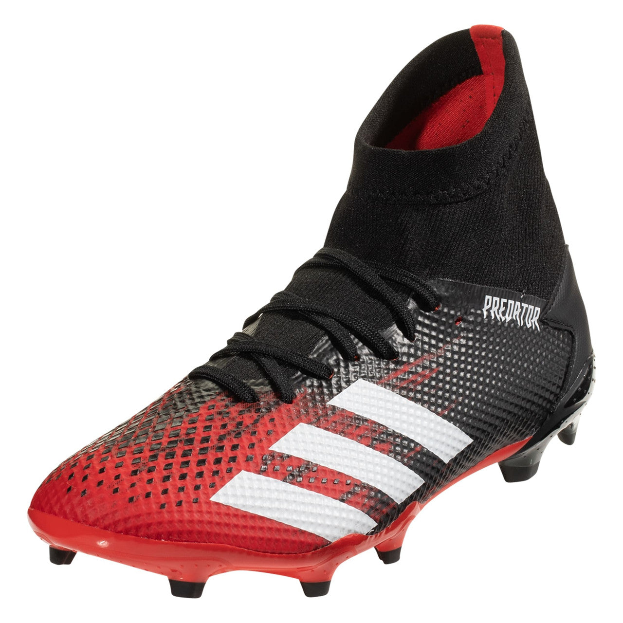 adidas Predator 20.3 FG - Black/White/Active Red Mens Firm Ground Mens 6.5 Core Black/White/Active Red - Third Coast Soccer