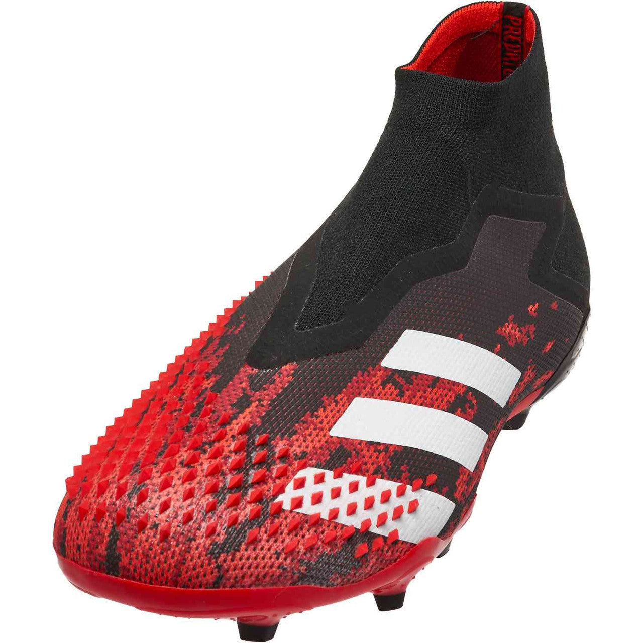 adidas Predator 20+ FG Junior - Black/White/Active Red Youth Firm Ground Youth 3 Core Black/White/Active Red - Third Coast Soccer