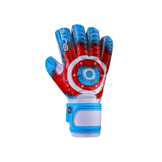 Elite Stars Goalkeeper Gloves Goalkeeper Red/White/Blue Size 4 - Third Coast Soccer