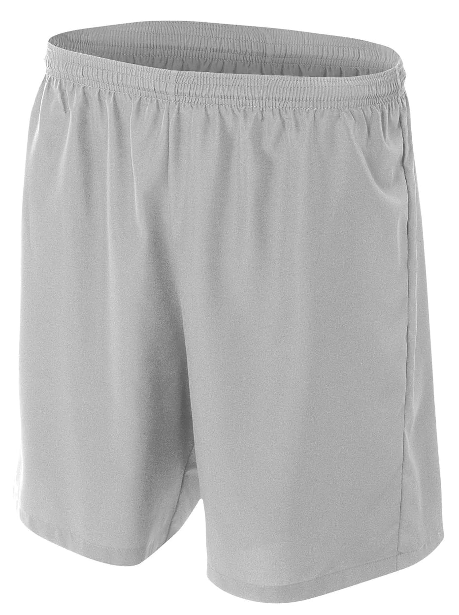 A4 7" Mens Soccer Short Shorts Silver Mens Small - Third Coast Soccer