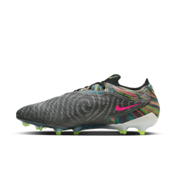 Nike Gripknit Phantom GX Elite Fusion FG - Black/White/Volt/Blue Men's Footwear Closeout   - Third Coast Soccer