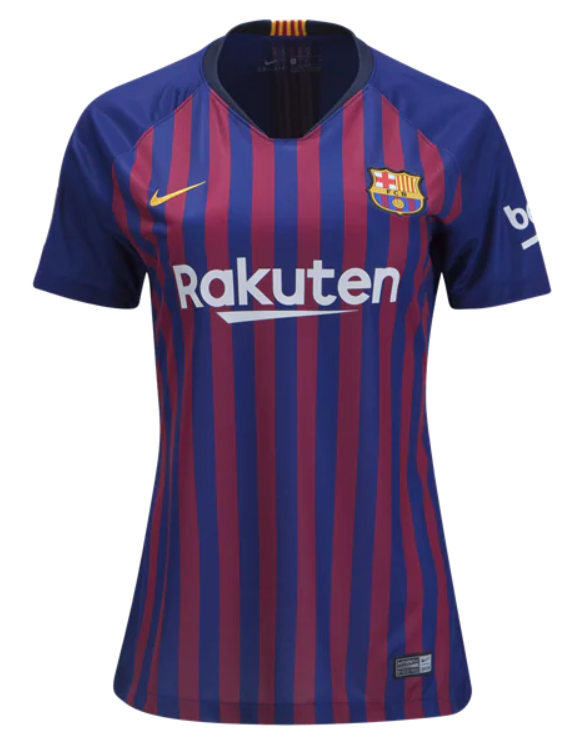 Nike Women's FC Barcelona Home Jersey 18/19 Club Replica Deep Royal Blue/University Gld Womens Extra Small - Third Coast Soccer