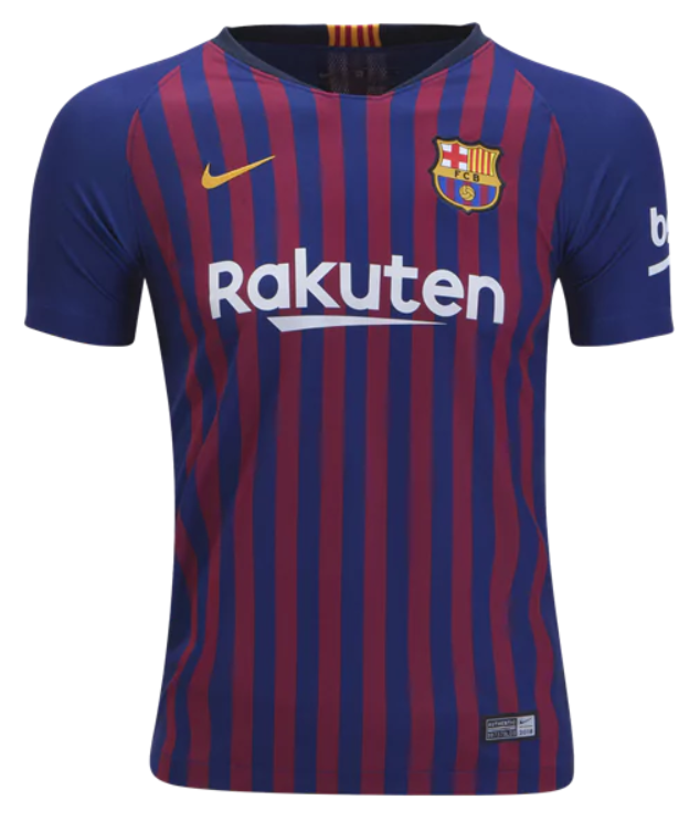 Nike Youth FC Barcelona Home Jersey 18/19 Club Replica Deep Royal Blue/University Gol Youth Small - Third Coast Soccer