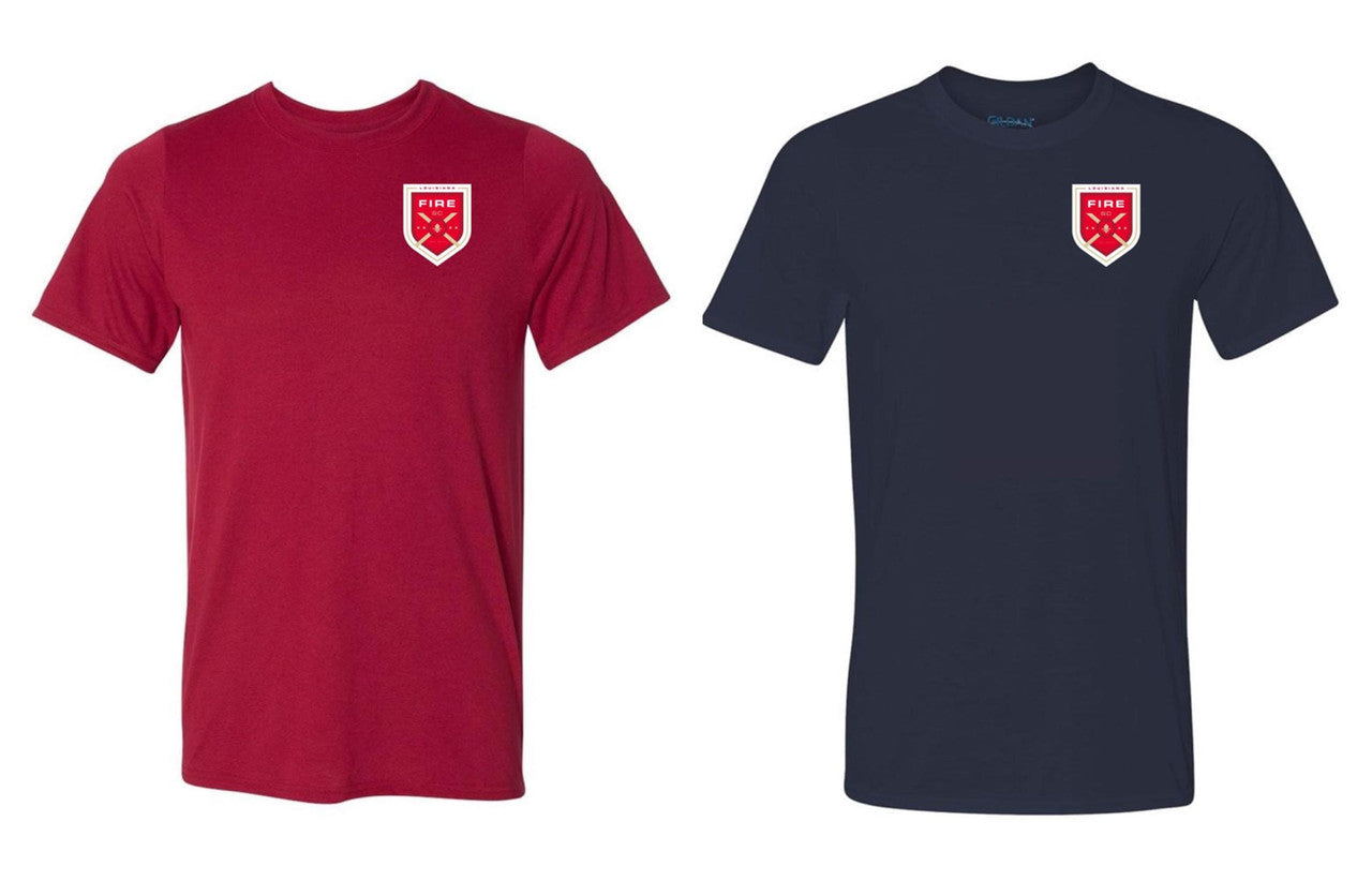Louisiana Fire FC Short Sleeve T-shirt - Navy or Red Louisiana Fire Spiritwear   - Third Coast Soccer