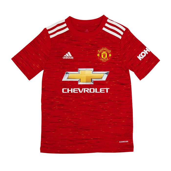 adidas Manchester United Youth Home Jersey 20/21 Club Replica Youth Small Real Red - Third Coast Soccer