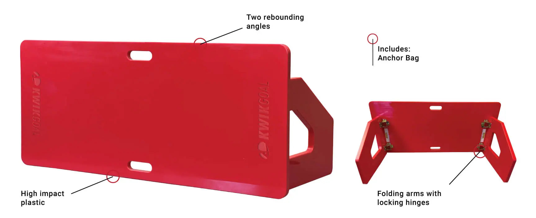 KwikGoal EFR-1 Rebounder Coaching Accessories Red - Third Coast Soccer