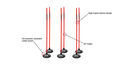 KwikGoal Premier Coaching Sticks - Blue Coaching Accessories   - Third Coast Soccer