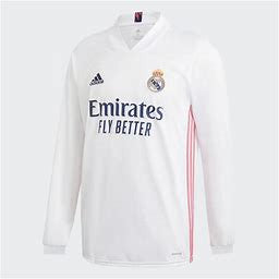 adidas Real Madrid Home LS Jersey 20/21 Club Replica Mens Small White/White - Third Coast Soccer
