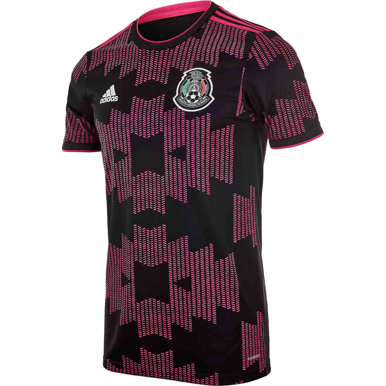 adidas Mexico Home Jersey 21/22 International Replica Mens Small Black/Real Magenta - Third Coast Soccer