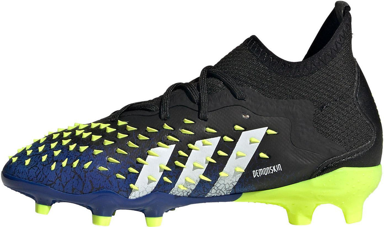 adidas Predator Freak .1 Junior Fg - Black/White/Royal Youth Firm Ground Black/Solar Yellow/Team Royal Youth 4 - Third Coast Soccer