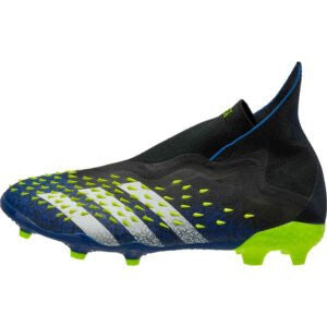 adidas Predator Freak + Fg Junior - Black/White/Royal Youth Firm Ground Youth 1 Black/White/Solar Yellow - Third Coast Soccer