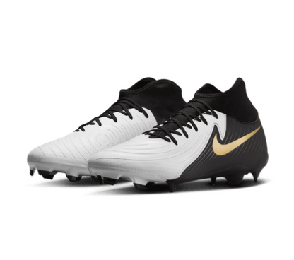 Nike Phantom Luna II Academy FG/MG - White/Black/Metallic Gold Mens Footwear   - Third Coast Soccer