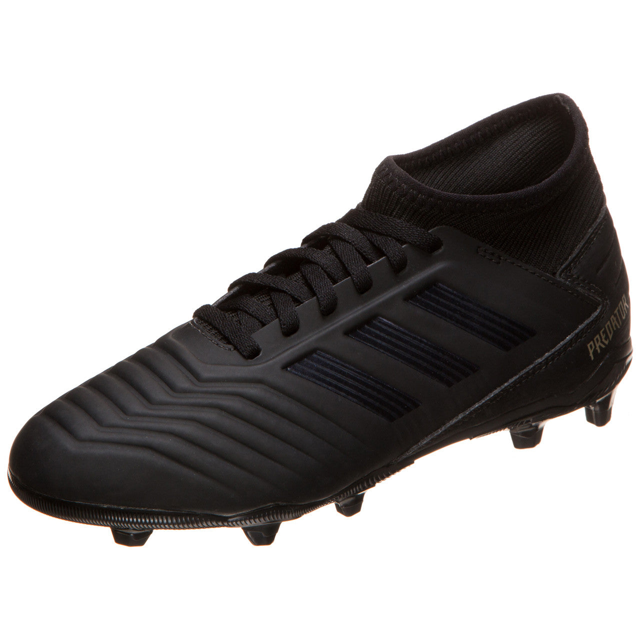 Adidas Junior Predator 19.3 FG Youth Firm Ground Youth 1 Black/Black/Gold Met - Third Coast Soccer