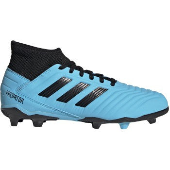 Adidas Predator 19.3 FG Junior Youth Firm Ground Youth 13 Bright Cyan/Core Blk/Solar Ylw - Third Coast Soccer