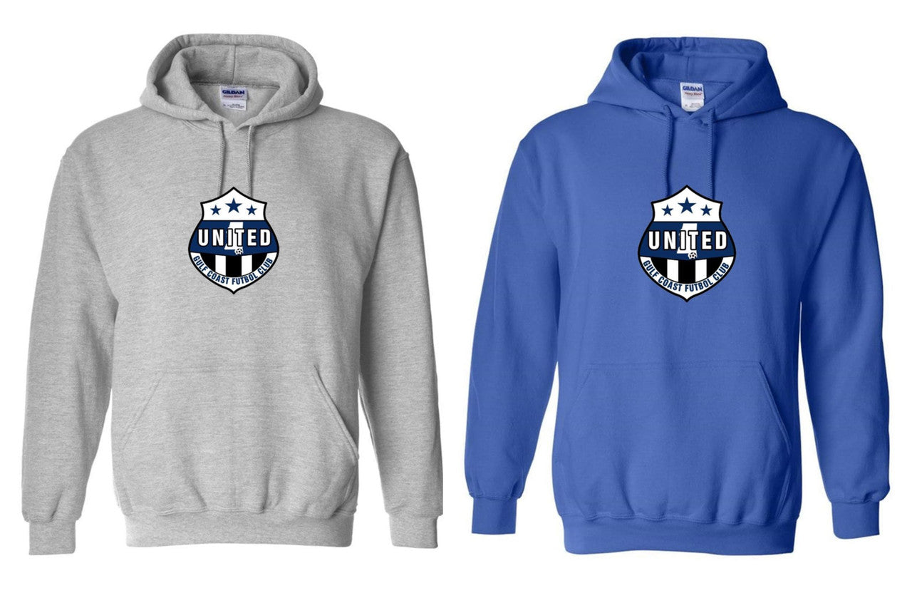 GCU Hooded Sweatshirt - Royal or Sport Grey Gulf Coast United Spiritwear   - Third Coast Soccer