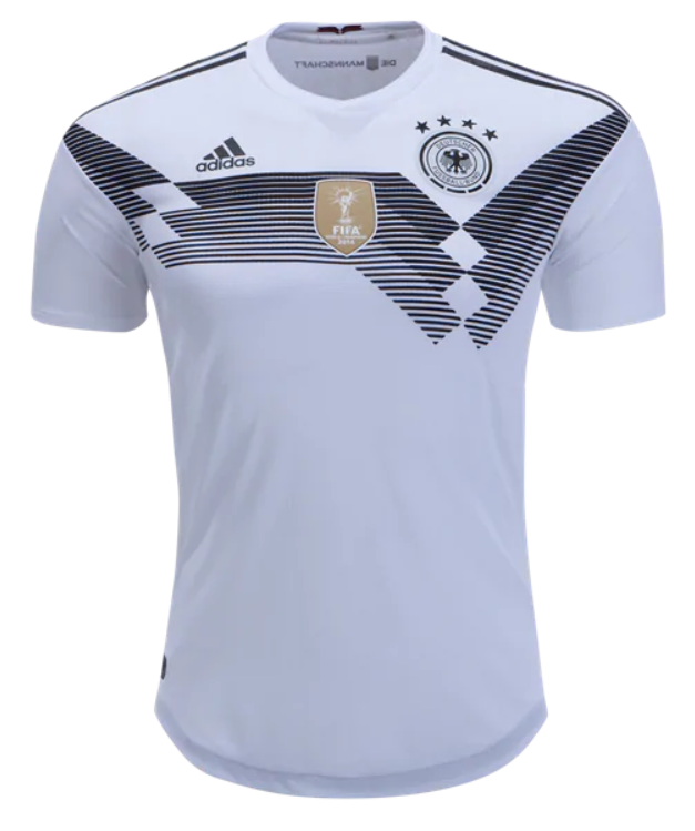 adidas Germany Authentic Home Jersey 2018 International Replica White/Black Mens Small - Third Coast Soccer