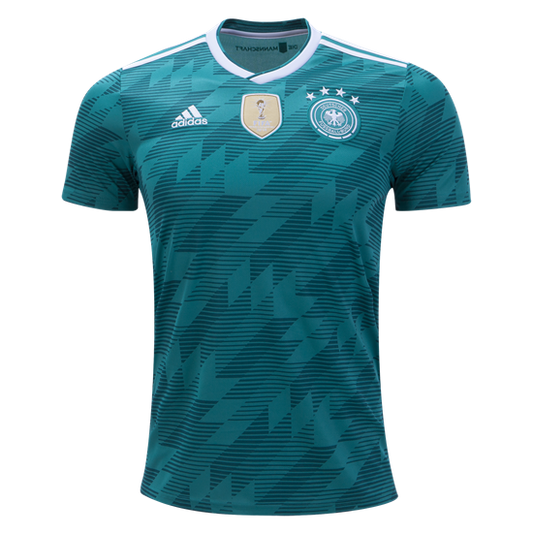 adidas Germany Youth Away Jersey 2018 International Replica Youth Extra Small Eqt Green/White/Real Teal - Third Coast Soccer