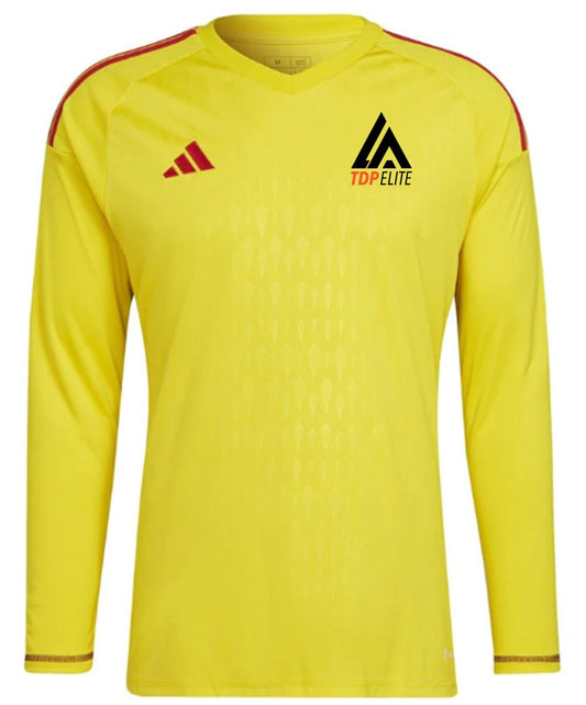 adidas LATDP Elite Men's Tiro 23 Long-Sleeve Goalkeeper Jersey -Yellow LA TDP Elite Mens Small Team Yellow/Team College Red - Third Coast Soccer
