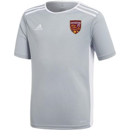 adidas CYSA Youth Entrada 18 Training Jersey - Light Grey Covington Youth Soccer Assoc. Youth Small Light Grey/White - Third Coast Soccer