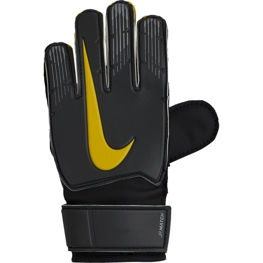 Nike Junior Match GK Glove - Anthracite/Black/Opti Yellow Gloves Size 8 Anthracite/Black/Opti Yellow - Third Coast Soccer