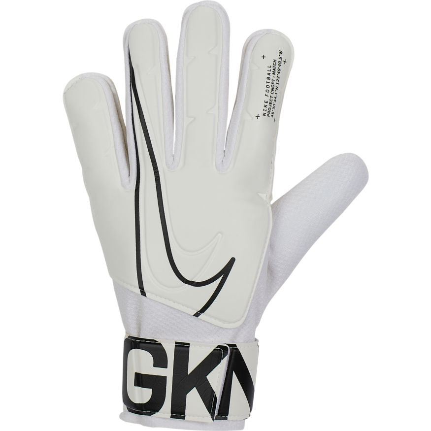 Nike Goalkeeper Match Glove - White/Black Gloves Size 11 White/Black - Third Coast Soccer