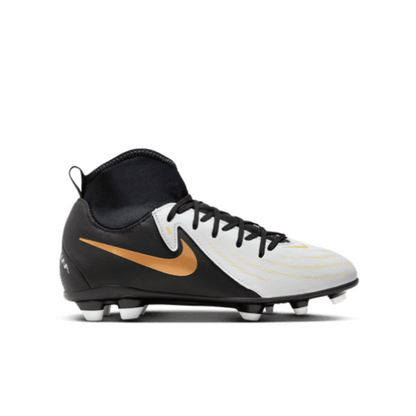 Nike Junior Phantom Luna II Club FG - White/Black/Metallic Gold Youth Footwear   - Third Coast Soccer
